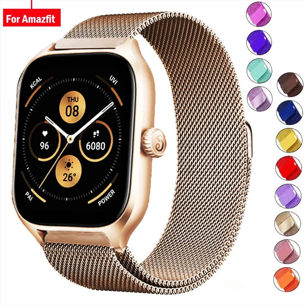 Milanese loop For Amazfit GTS/GTR-4-3-2-2e-Mini-Pro/stratos 3 Metal